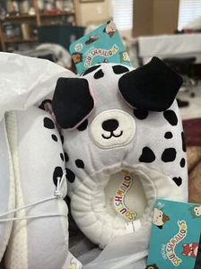 Squishmallows Plush Slippers DALMATIAN DOG (Kids Size 11/12) Gray W/ Black Spot - Picture 1 of 7