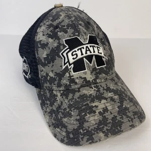 Cappello Michigan State Spartans 47 Marca Grigio Maglia Mimetico Regolabile Traforato Indossato - Foto 1 di 8