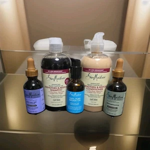 SheaMoisture Set de 5 piezas Cuidado del Cabello Jamaicano Negro Ricino Champú Acondicionador + Aceites - Imagen 1 de 8