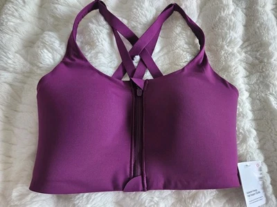 Nuevo con etiquetas Sujetador Lululemon Energy Soporte Alto Cremallera 34DDD Uva Fría Foto 1 de 4