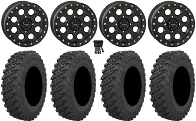 System 3 SB-7 15" Wheels Black (6+1) 32" Pro Runner Tires Polaris Sportsman / - Image 1 of 4