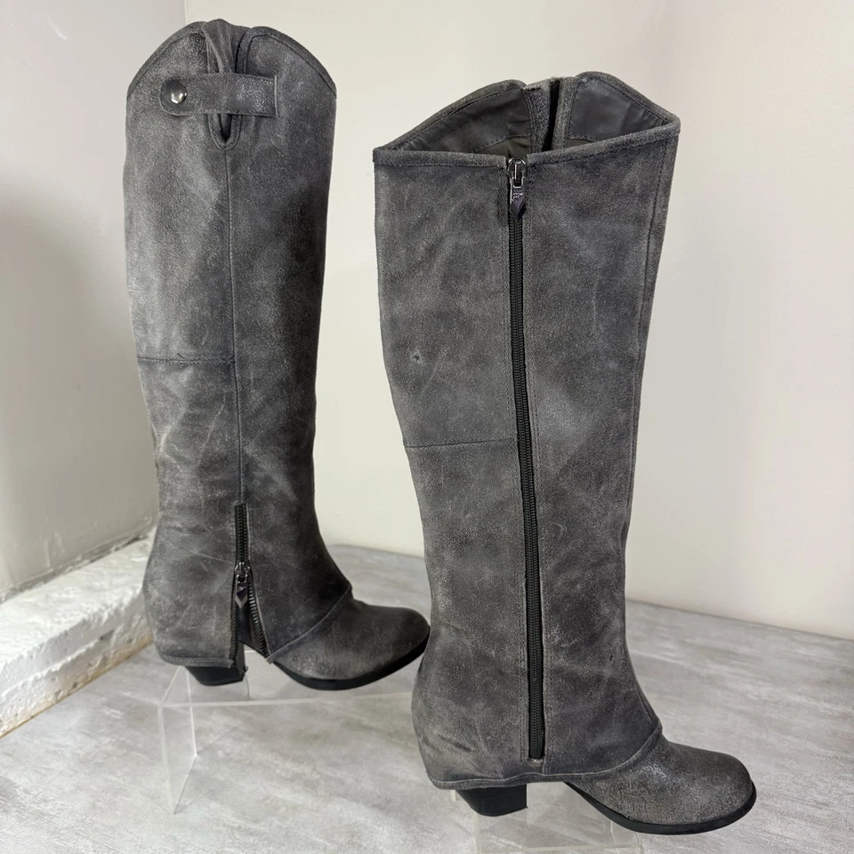 Botas de gamuza hasta la rodilla Fergie Footwear para mujer US 5,5 M/negras/grises Foto 1 de 4