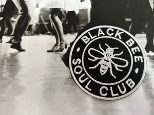 NORTHERN SOUL: Black Bee Soul Club - gestickter Aufnäher Patch Abzeichen zum Aufbügeln - Bild 1 von 3