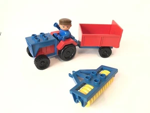 Lego Duplo town 2629 Vintage Tractor Plough & Trailer set - 💯% Complete - Picture 1 of 6