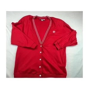 Vintage Catalina Sweatshirt Womens Large Red Button Up Cardigan Long Sleeve Work - Bild 1 von 13