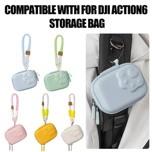 .for DJI Action6 Custodia da Trasporto per Action Camera, Mini Borsa Zampa di Gatto Portatile - Foto 1 di 22