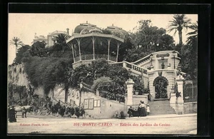 CPA Monte-Carlo, Entrée des Jardins du Casino - Picture 1 of 2