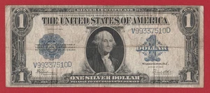 1923 Large Silver Certificate Circulated #V99337510D plate #s B-B7410 #4781 - Picture 1 of 7