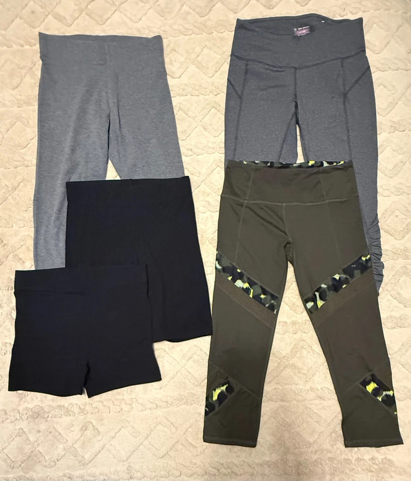 Lote de 5 Leggings Pantalones Cortos Para Mujer Betsey Johnson Forever 21 Tek Gear Medianos Foto 1 de 4