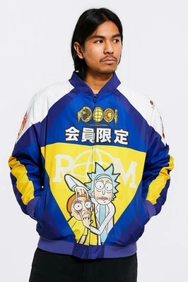 Members Only Rick And Morty The Universe Is Yours Racer Style #MW020311-BLUE-CR - Image 1 of 4