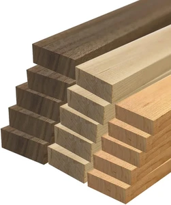 'S 3/4" X 2" X 24" Combinación de 5 Nogal, 5 Cerezas y 5 Arce - 15 Tableros pe - Imagen 1 de 7