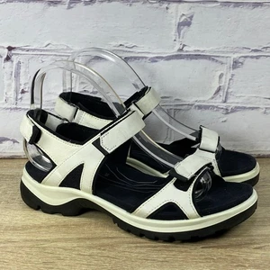 ECCO Offroad Yucatan White Yak Leather Sport Hiking Sandals Women's 39 US 8-8.5 - Picture 1 of 10