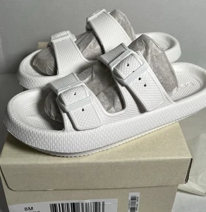 Beach Slides By J/Slides White Eva So Cool Size 8M - Picture 1 of 8