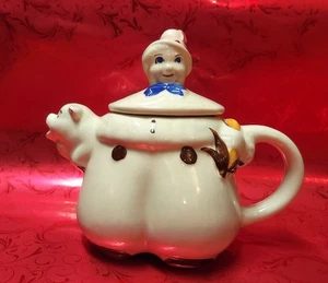 Vintage SHAWNEE POTTERY Tom The Piper's Son TEA POT with Lid - Picture 1 of 8
