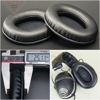 Almohadillas de espuma de cuero con forma de huevo elipse ovaladas para auriculares Pioneer SE-505 Foto 1 de 4