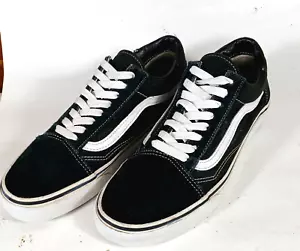 Vans Off The Wall Unisex Black Casual Lace-up Shoes Sneakers Size M 8.5 W 10.0 - Picture 1 of 7
