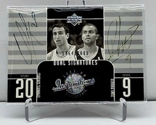MANU GINOBILI TONY PARKER 2002-03 UPPER DECK INSPIRATIONS DUAL AUTO RC #D /1600