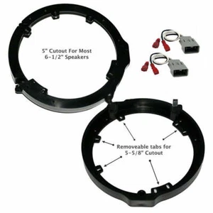 Honda 6.5" Or 6.75" Speaker Adapter 1Pair With Speaker Harness Front and Rear - Picture 1 of 2