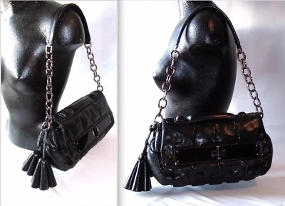 TRÈS CHIC SAC A MAIN en CUIR NOIR signé BARBARA BUI -  FASHION - Imagem 1 de 4