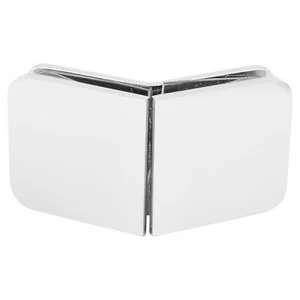 CRL GCB635W White 135 Degree Junior Traditional Style Glass Clamp for 1/4" Glass - Picture 1 of 5