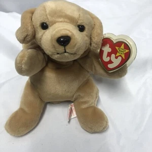TY Beanie Baby FETCH RARE NEW PE Pellets Tag Errors 1997 1998 Golden Retriever - Picture 1 of 4