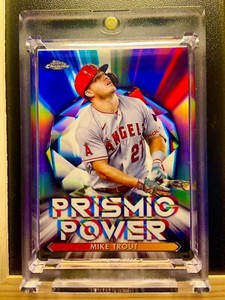 MIKE TROUT 💥TOPPS⚾️ CHROME 💥SSP 💥RARE💥RAINBOW REFRACTOR💥ANGELS💥MVP💥INVEST