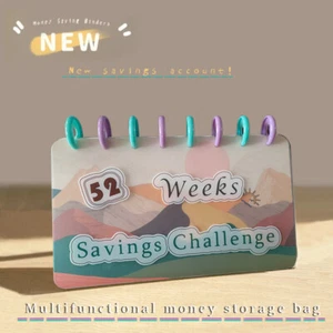 52 Week Envelope Challenge Binder Savings Money Save Planner Funny Book - Picture 1 of 9