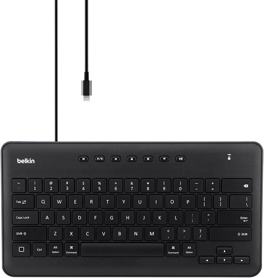 Belkin Wired Keyboard For Apple iPad With Lightning Cable - B2B124 $59.99 MSRP - Image 1 of 1