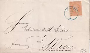ROMANIA - 1875 CAROL I 25B PARIS ISSUE ON COVER FROM CRAIOVA TO WIEN - Picture 1 of 2
