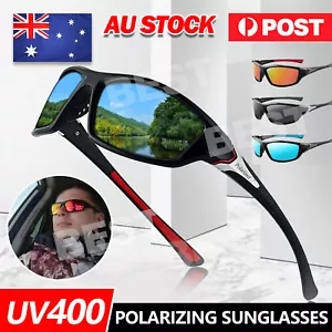 Men Sunglasses UV400 Polarized Glasses Fishing Sports Driving WrapAround Eyewear - Picture 1 of 14