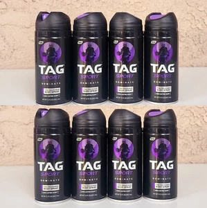 8PK TAG SPORT DOMINATE Fine Fragrance Body Spray Long Lasting Scent 3.5oz PURPLE - Picture 1 of 2