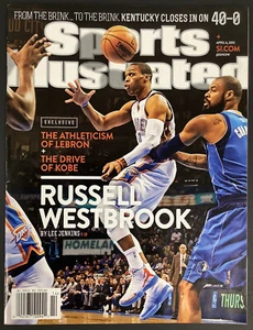 Russell Westbrook Sports Illustrated Mag 4/6/15 Basketball No Label OKC Thunder - Picture 1 of 2
