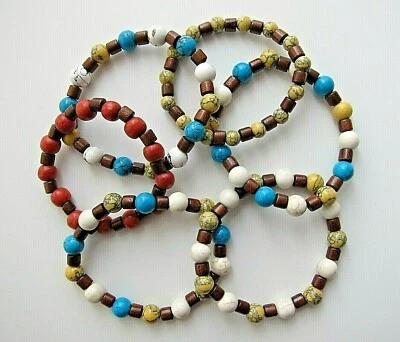 Pulsera con cuentas turquesa con varios espaciadores y colores \ Multi - unisex. Foto 1 de 4