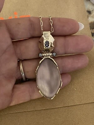 Collar Largo 100% Auténtico Alexis Bittar Lucita, Perla y Turmalina Verde Foto 1 de 4