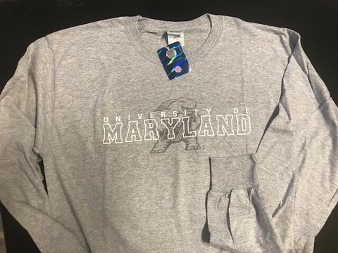 NEW University of Maryland Long Sleeve T-Shirt Cover