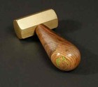 Hammer brass Brass mallet WALNUT tree wood handmade