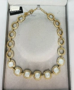 Collar Swarovski chapado en oro de diseñador de cristal MM con valor de tasación de $2150 - Imagen 1 de 12