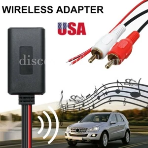 12V Car Audio Stereo Bluetooth AUX Receiver Module 2 RCA Interface Cable Adapter - Picture 1 of 15