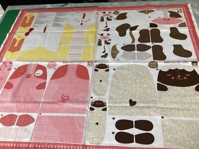 Moda Farm Fun Mama Baa Oink Moo Cluck Panels Cotton Fabric 36” by WOF 43” - Image 1 of 4