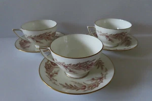 3 Minton Bedford Cup & Saucer Sets - Mint - Picture 1 of 8