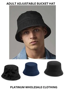 Beechfield Bucket Hat Festival Cap Sun Cargo Unisex Holiday Toggle Adjustable - Picture 1 of 5