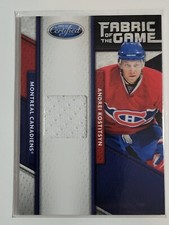 2011-12 Panini Certified Fabric Of The Game Card #82 featuring Andrei Kostitsyn 
