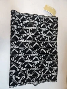 Michael Kors Infinity Scarf MK Logo Reversible Black & Silver - Picture 1 of 5