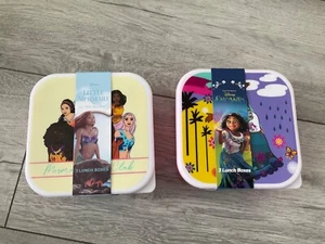 DISNEY THE LITTLE MERMAID/ ENCANTO PACK OF 3 STACKABLE LUCNCH BOXES..BRAND NEW. - Picture 1 of 3