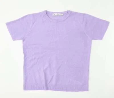 Pure & Natural Womens Purple Round Neck Acrylic Blend Jumper Size 14 - Image 1 of 4