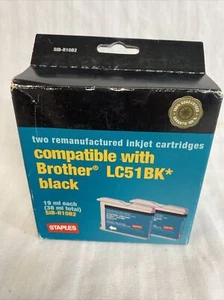 Brother LC51BK 2 Piece Black Ink Pack - Picture 1 of 3
