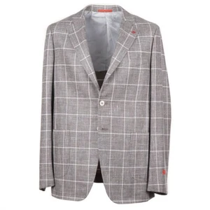 Isaia Slim-Fit 'Capri' Woven Wool-Linen-Silk Sport Coat 44L Long (Eu 54L) NWT - Picture 1 of 11