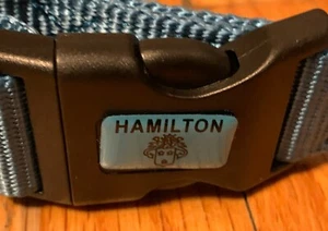 Hamilton Dog Collar Large 1" -Nylon - Blue- Adjustable 17"- 27" Dog Neck Collar - Picture 1 of 6