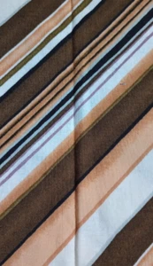 'Dandelion Daydream' by Maywood Studio Brown Diagonal Stripe 100% Cotton Fabric - Picture 1 of 3