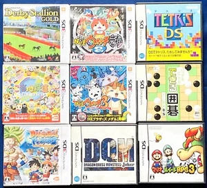 (9) Nintendo DS 3DS Lot Mario Luigi RPG 3 Dragonball Fusions DQM Joker Japanese - Picture 1 of 12